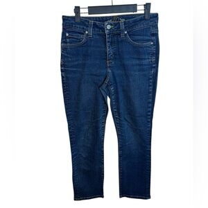 Miraclebody Dark Wash Cropped Straight Leg Jeans
